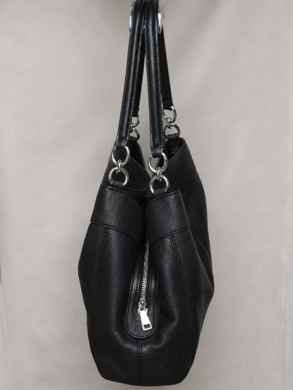 Coach Lexy Shoulder Bag Black Pebble Leather F57545 - Picture 5 of 12